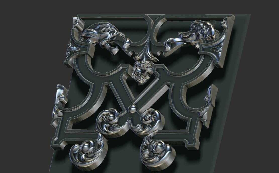 staircase castle ANTIQUE ornament 3D model_39