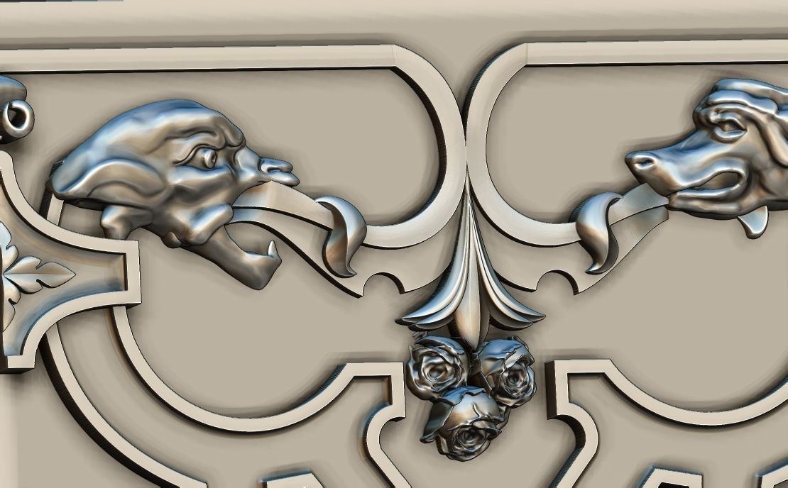 staircase castle ANTIQUE ornament 3D model_17