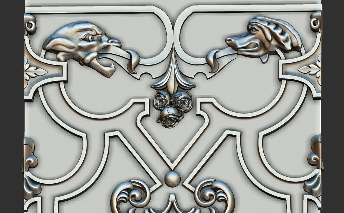 staircase castle ANTIQUE ornament 3D model_13