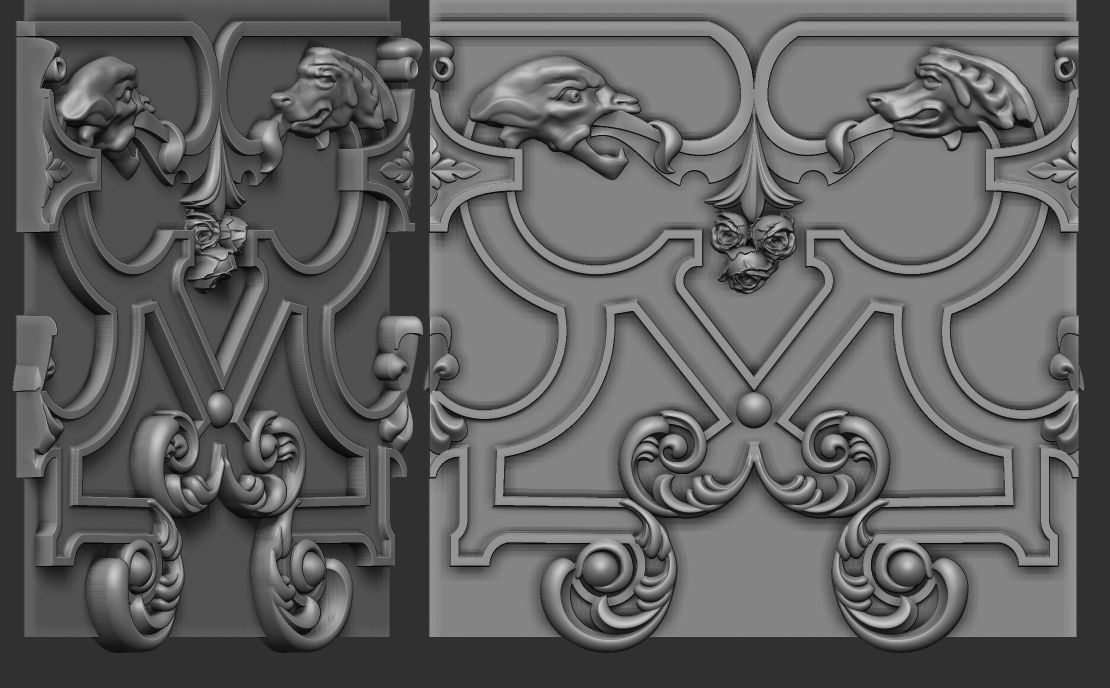 staircase castle ANTIQUE ornament 3D model_24