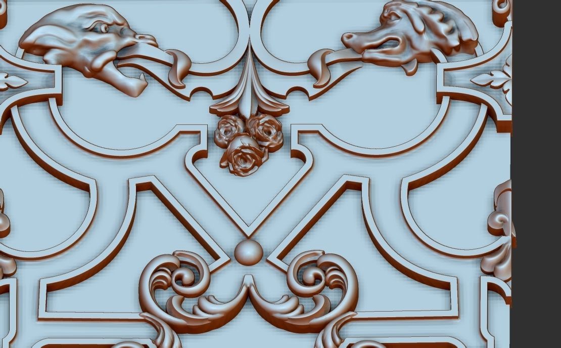 staircase castle ANTIQUE ornament 3D model_10