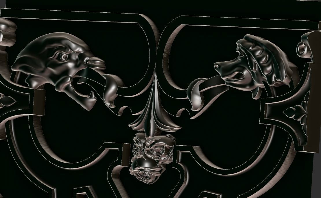 staircase castle ANTIQUE ornament 3D model_21