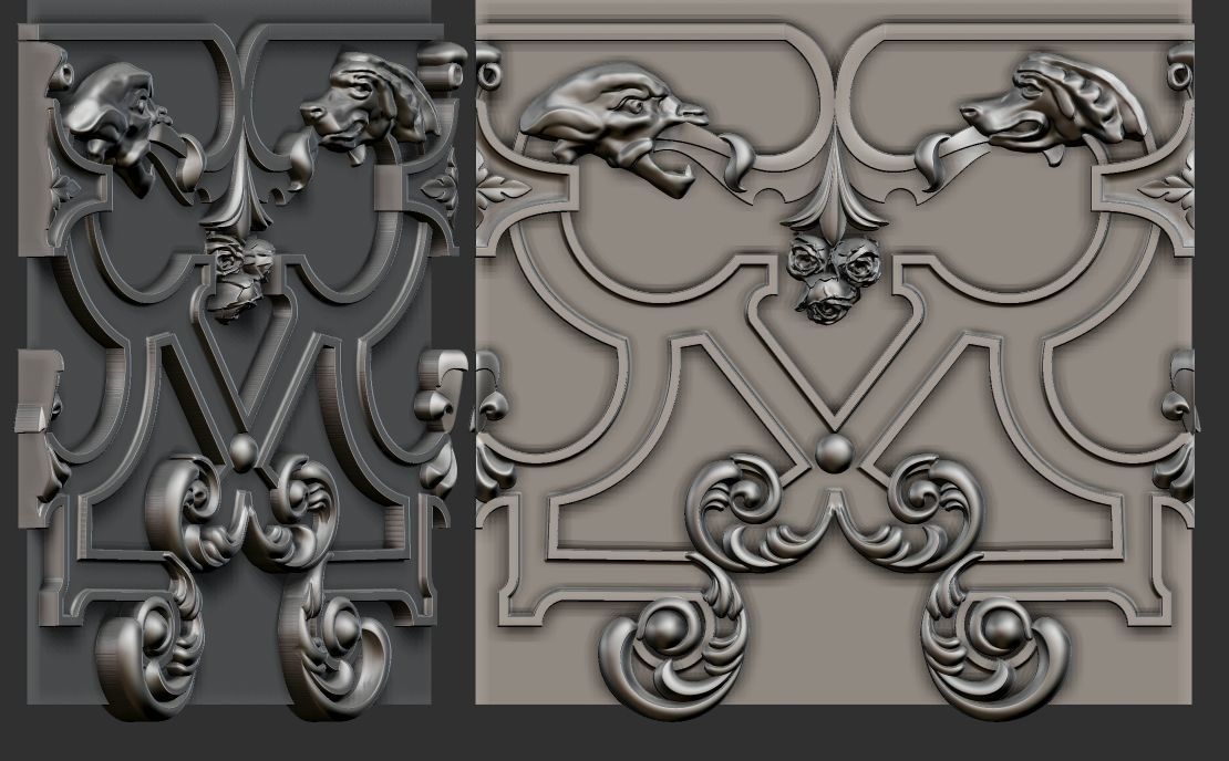 staircase castle ANTIQUE ornament 3D model_2