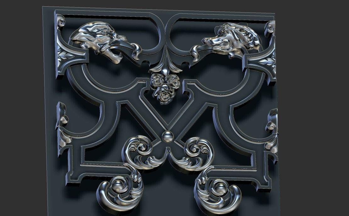 staircase castle ANTIQUE ornament 3D model_15