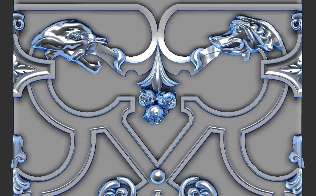 staircase castle ANTIQUE ornament 3D model_31