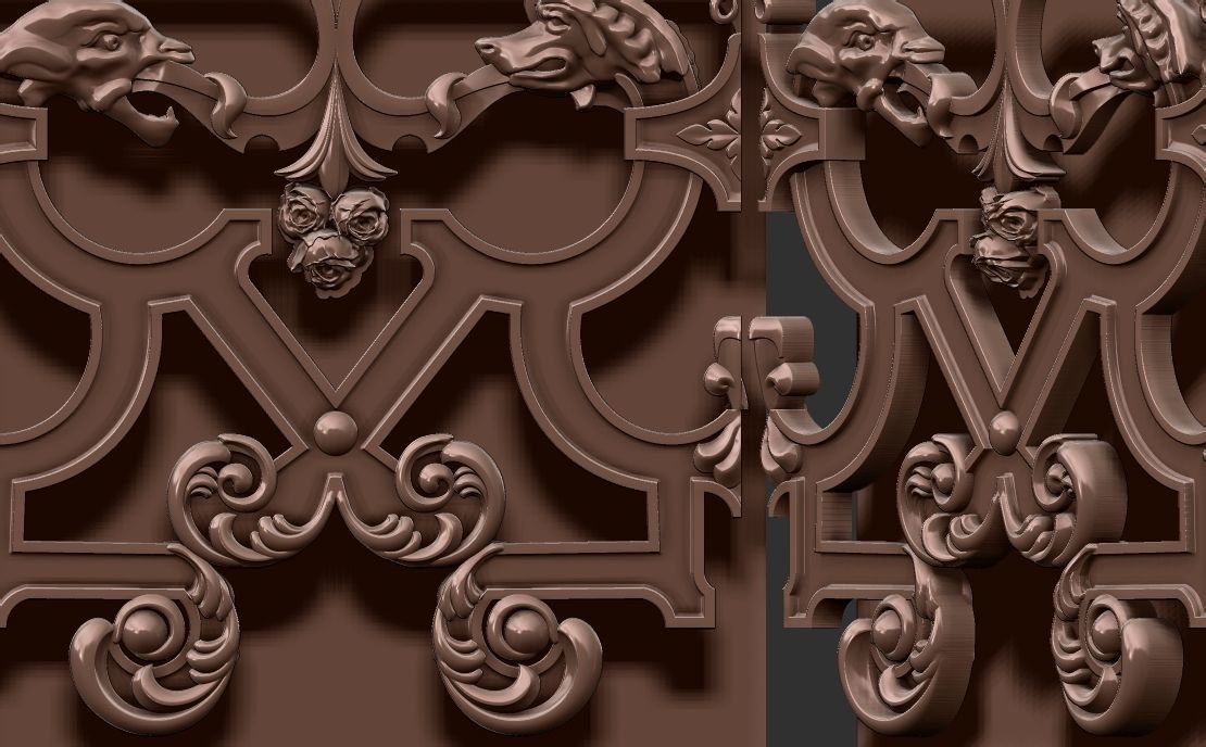 staircase castle ANTIQUE ornament 3D model_32
