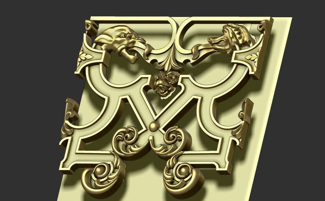 staircase castle ANTIQUE ornament 3D model_27