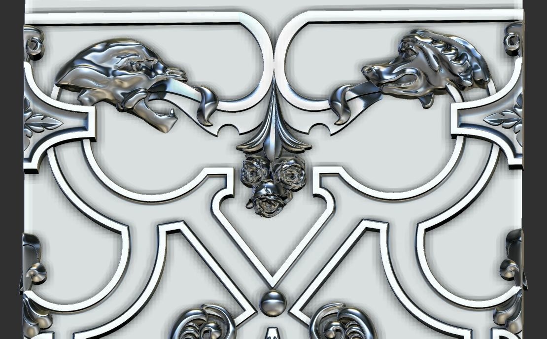 staircase castle ANTIQUE ornament 3D model_38