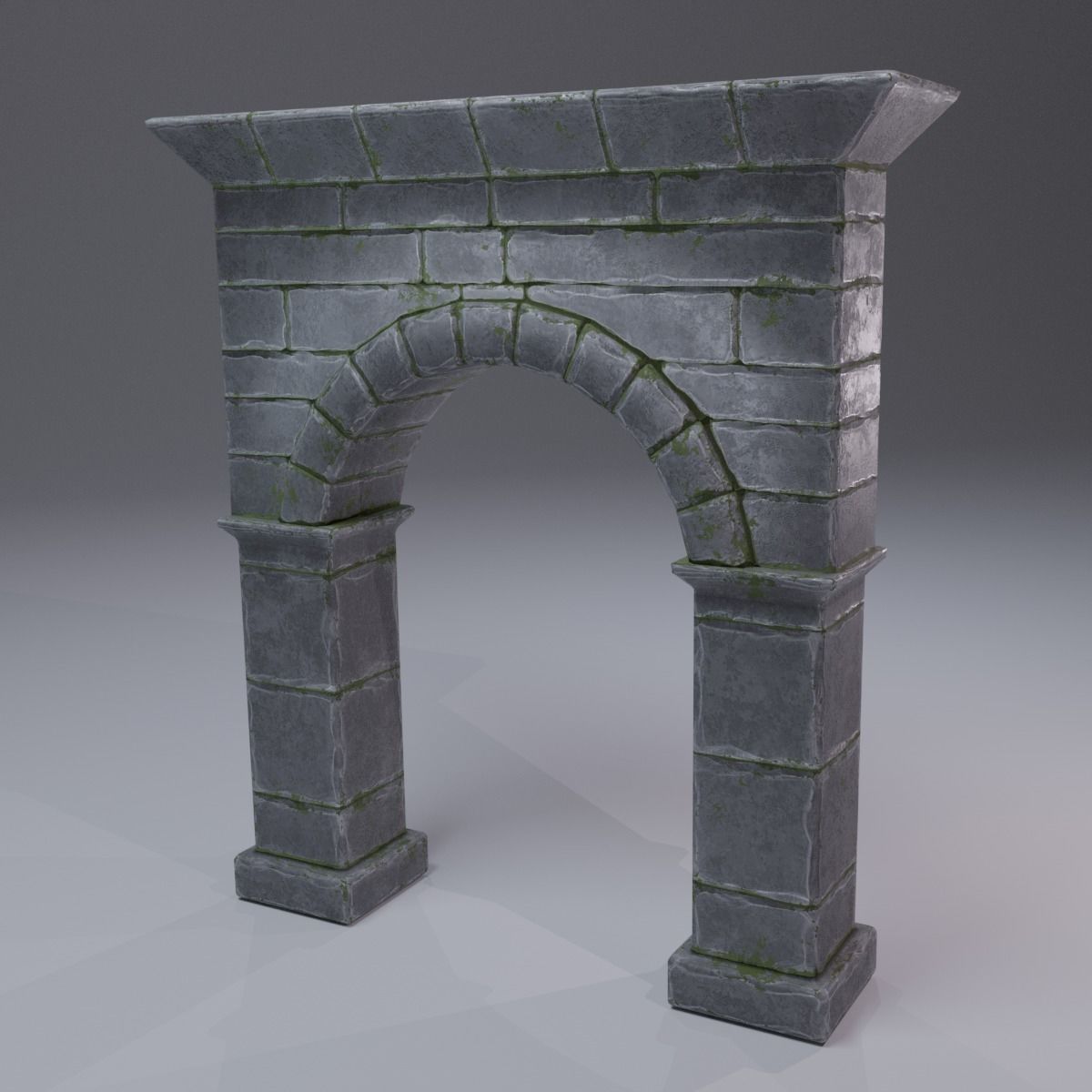 Old Stone Arch Low Poly - Game Ready Low-poly 3D model_5