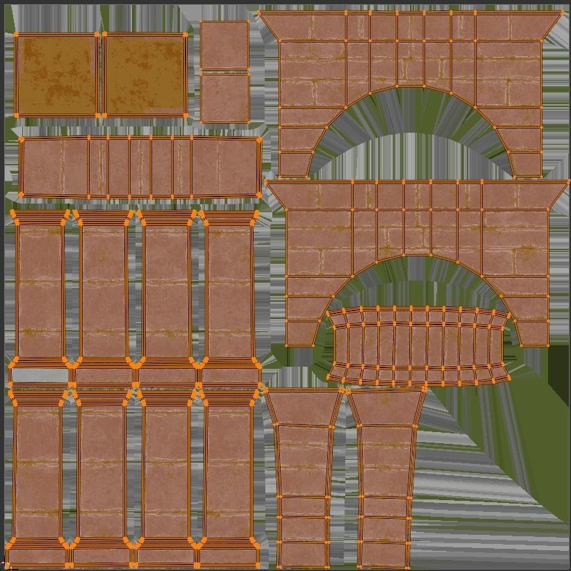 Old Stone Arch Low Poly - Game Ready Low-poly 3D model_7