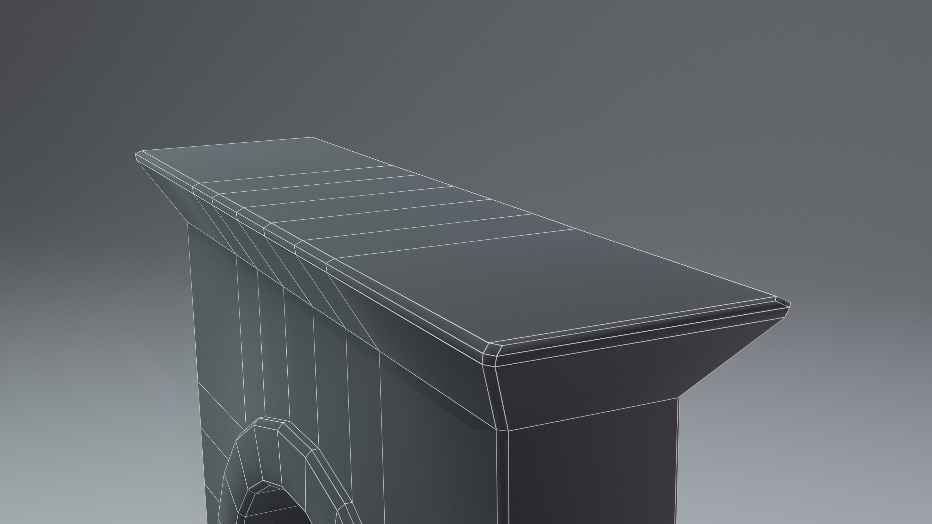 Old Stone Arch Low Poly - Game Ready Low-poly 3D model_9