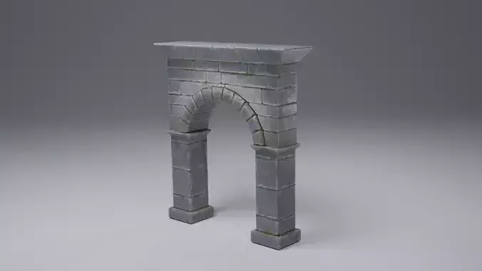 Old Stone Arch Low Poly - Game Ready