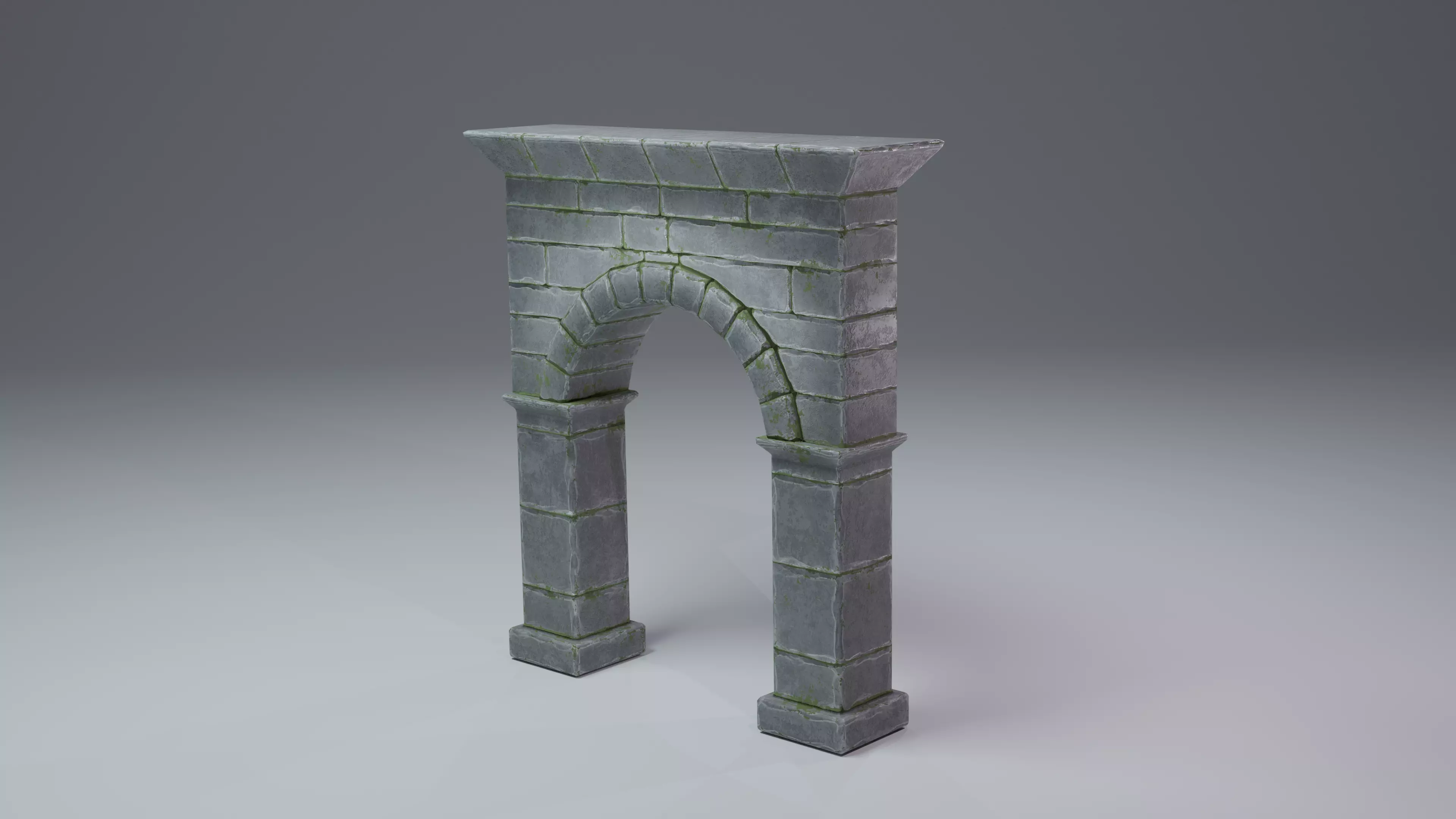Old Stone Arch Low Poly - Game Ready Low-poly 3D model_0