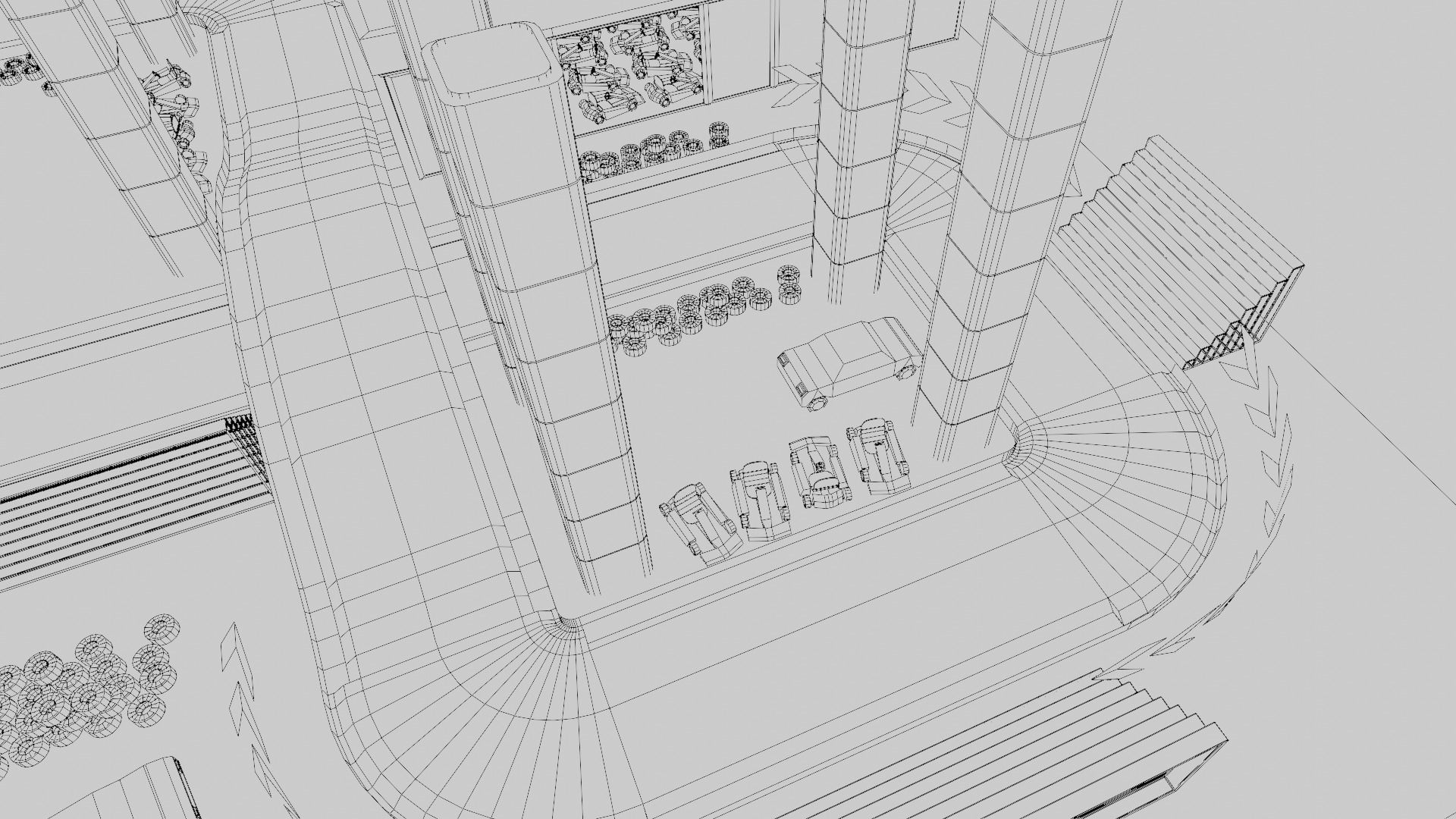 Retro Game Kart Racing Track Low-poly 3D model_17