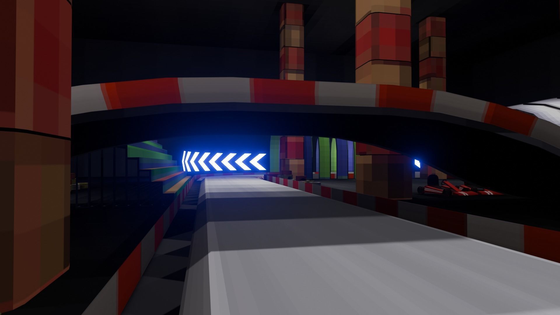 Retro Game Kart Racing Track Low-poly 3D model_4