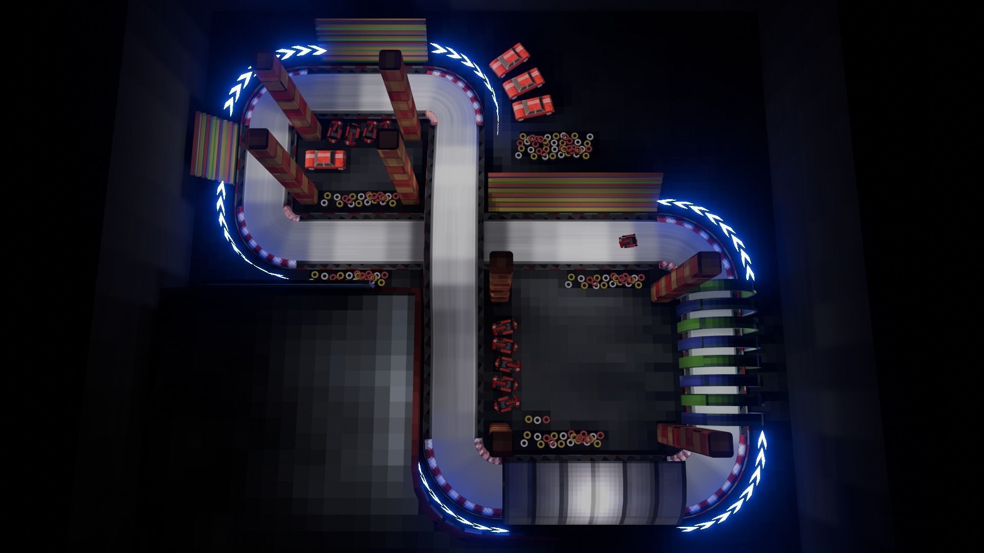 Retro Game Kart Racing Track Low-poly 3D model_3