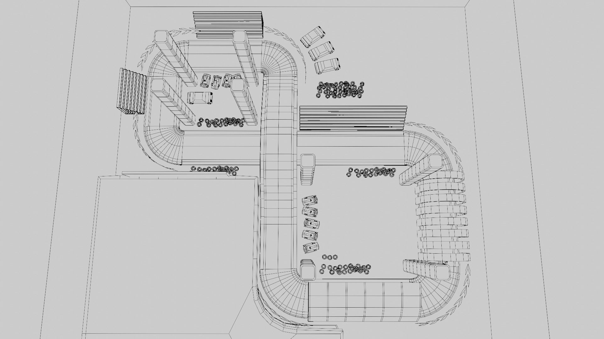 Retro Game Kart Racing Track Low-poly 3D model_15