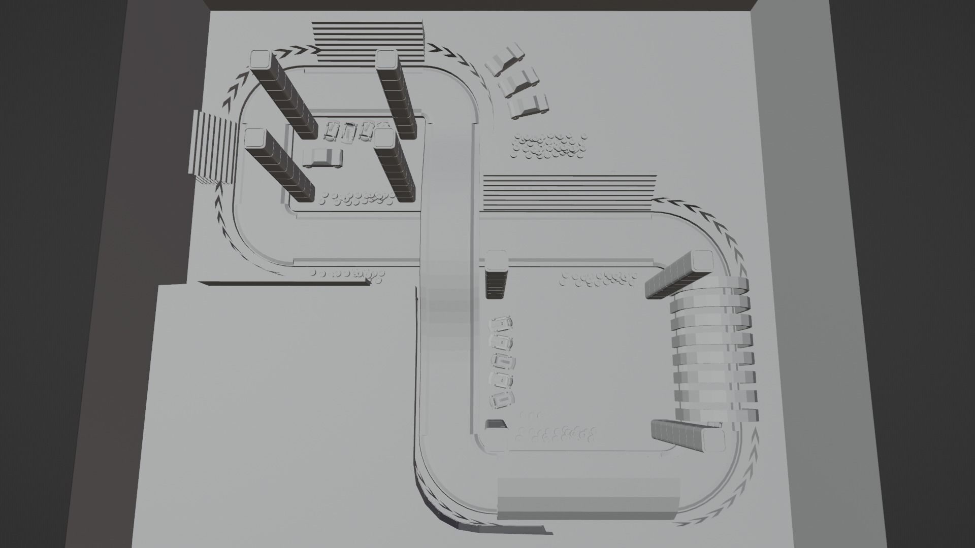 Retro Game Kart Racing Track Low-poly 3D model_12