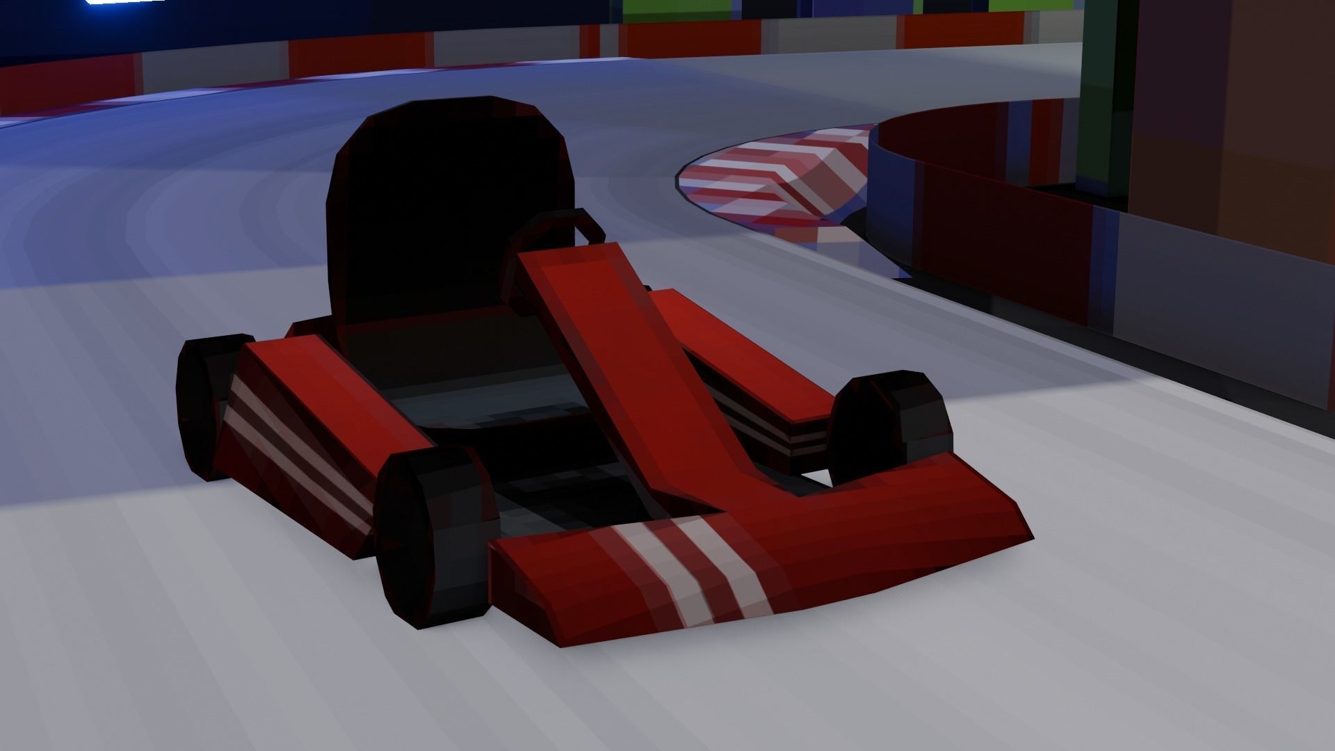 Retro Game Kart Racing Track Low-poly 3D model_11