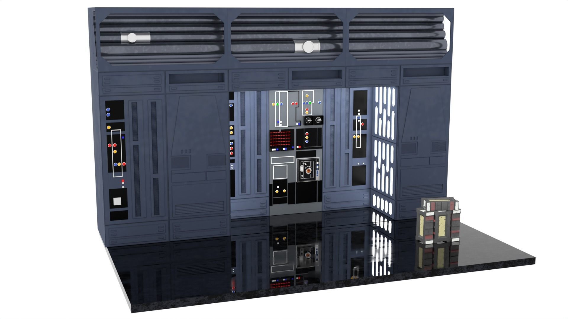 Set 1d - Death Star Alcove 1 1-12 scale Blackseries 3D print model_1