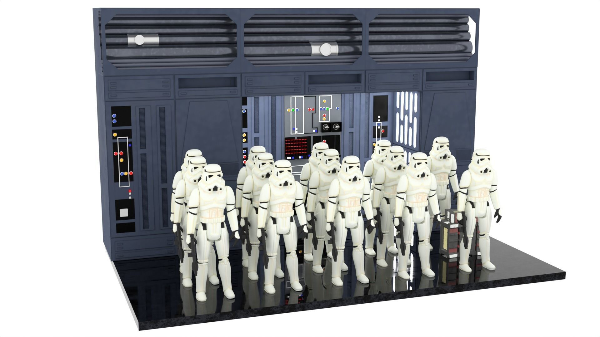 Set 1d - Death Star Alcove 1 1-12 scale Blackseries 3D print model_6
