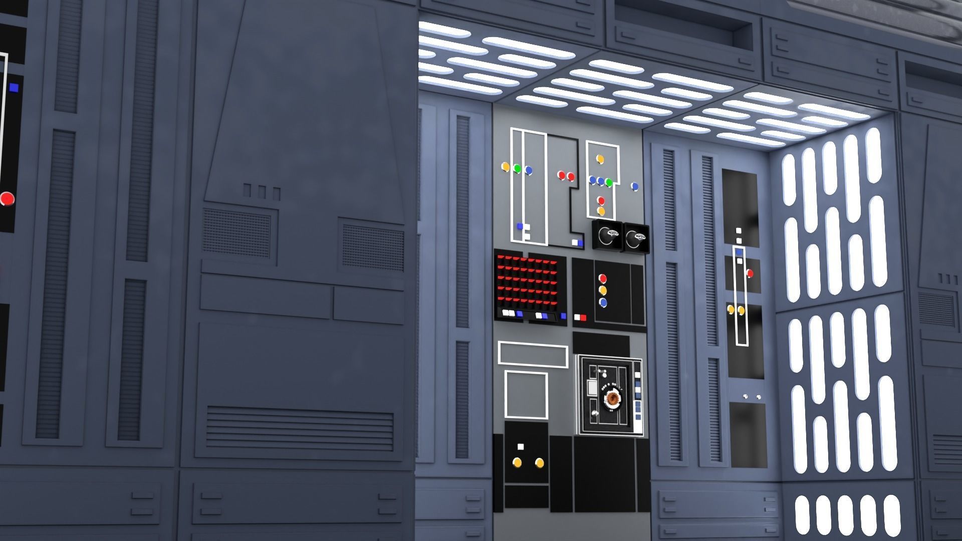 Set 1d - Death Star Alcove 1 1-12 scale Blackseries 3D print model_5