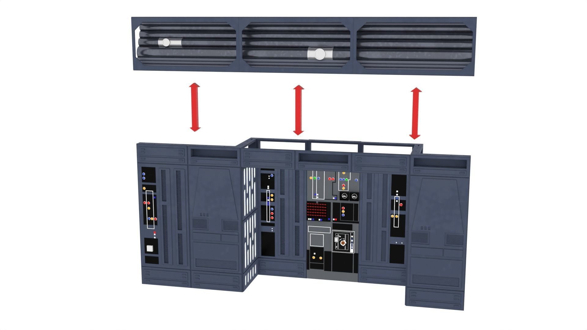 Set 1d - Death Star Alcove 1 1-6 scale Hottoys  3D Model Collection_13