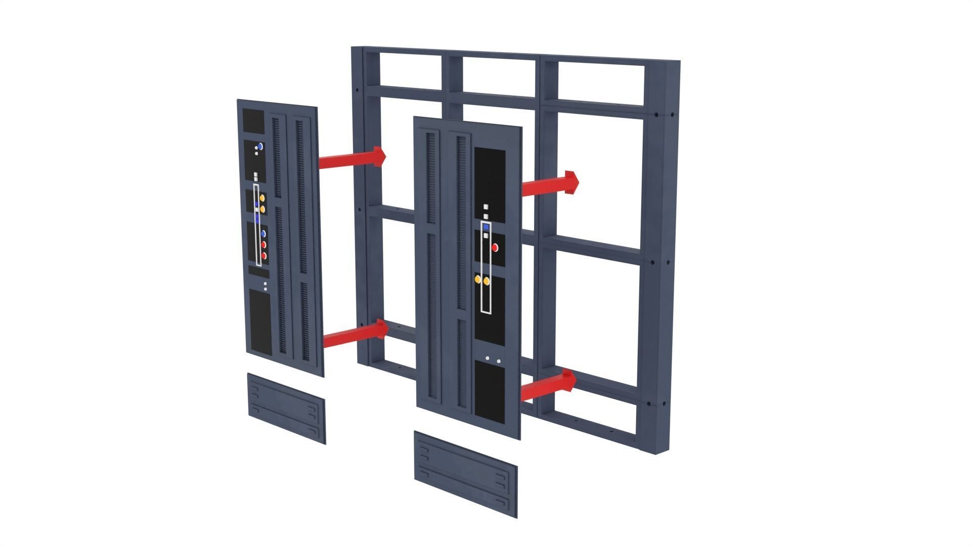 Set 1d - Death Star Alcove 1 1-6 scale Hottoys  3D Model Collection_11