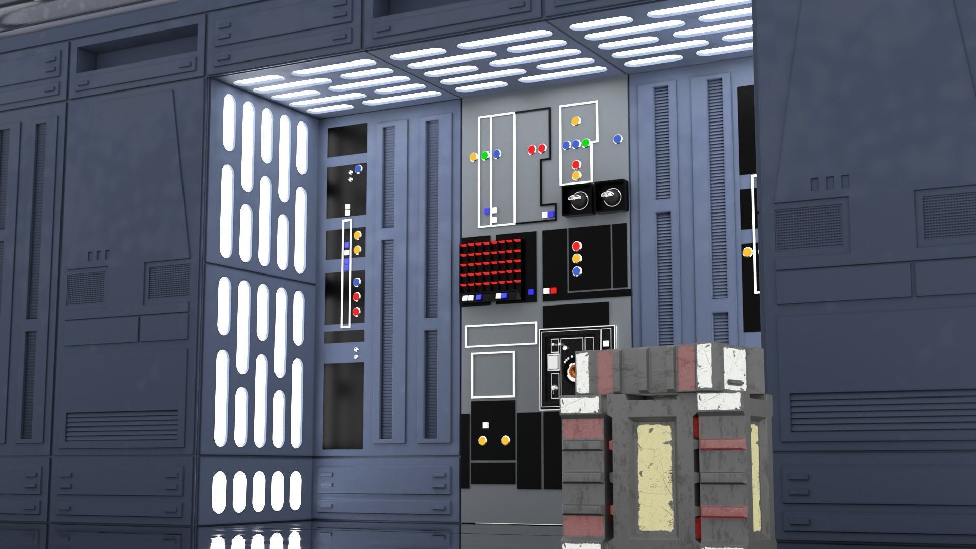 Set 1d - Death Star Alcove 1 1-6 scale Hottoys  3D Model Collection_5