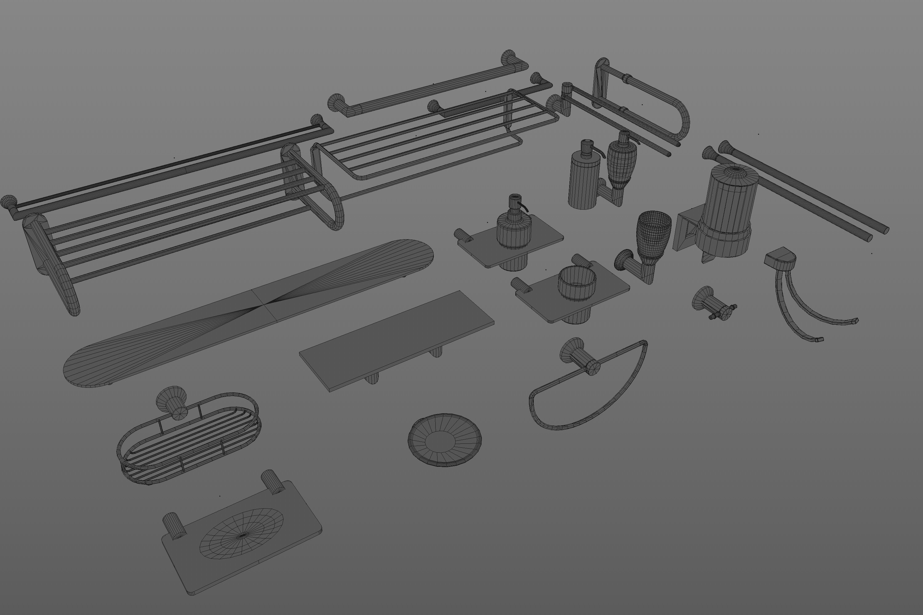 Bath Accessories 3D model_7