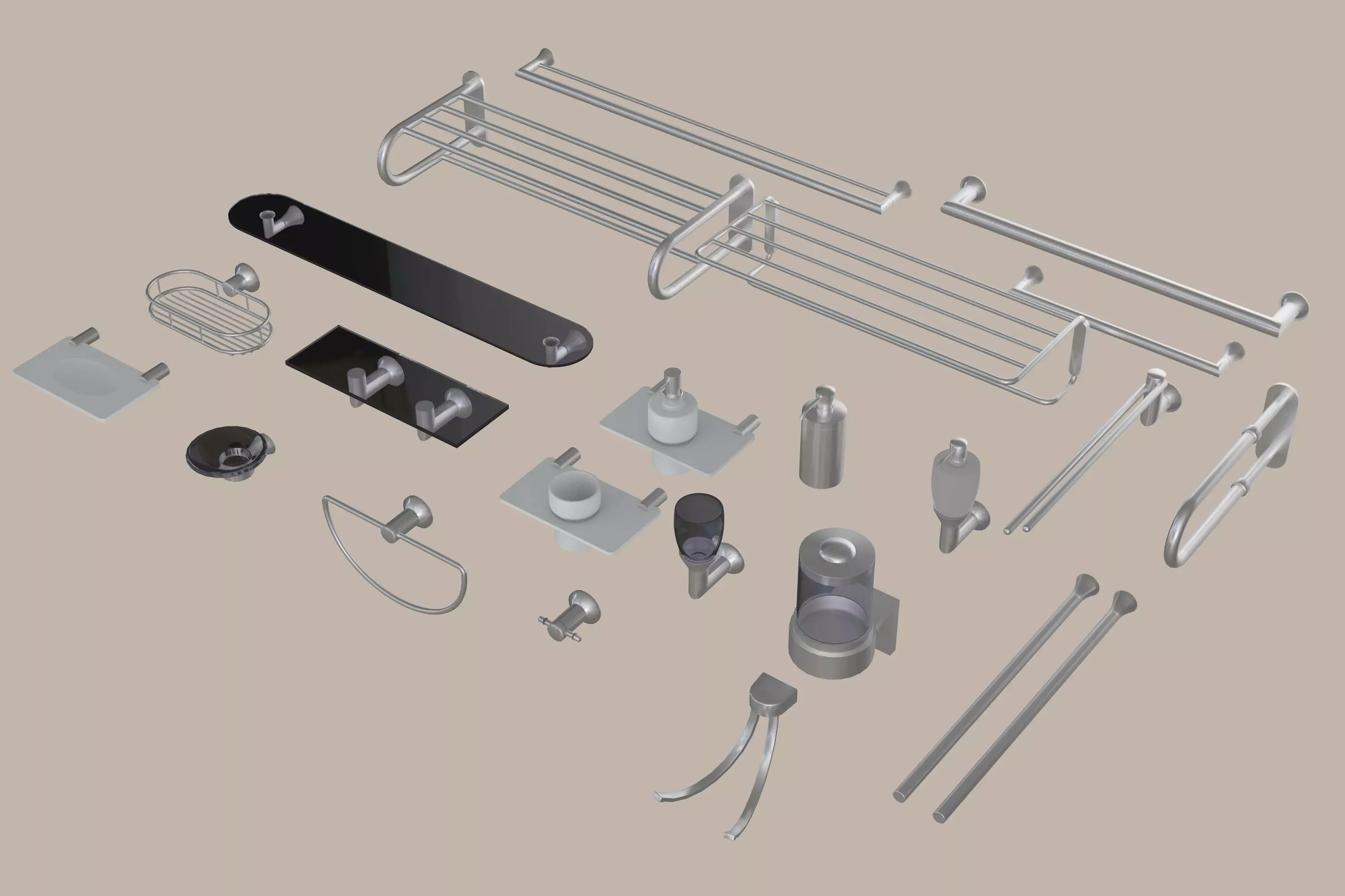 Bath Accessories 3D model_0