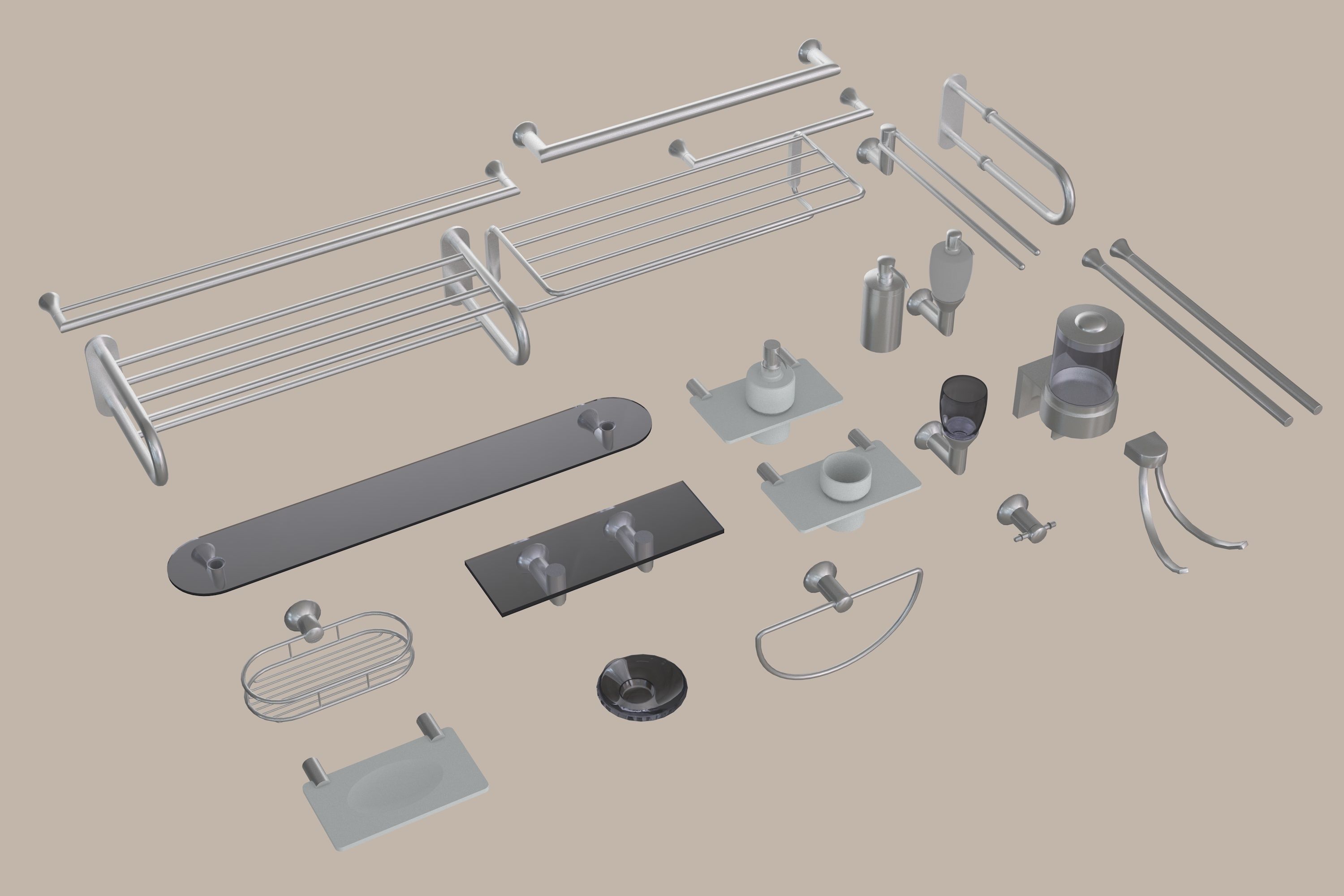 Bath Accessories 3D model_1