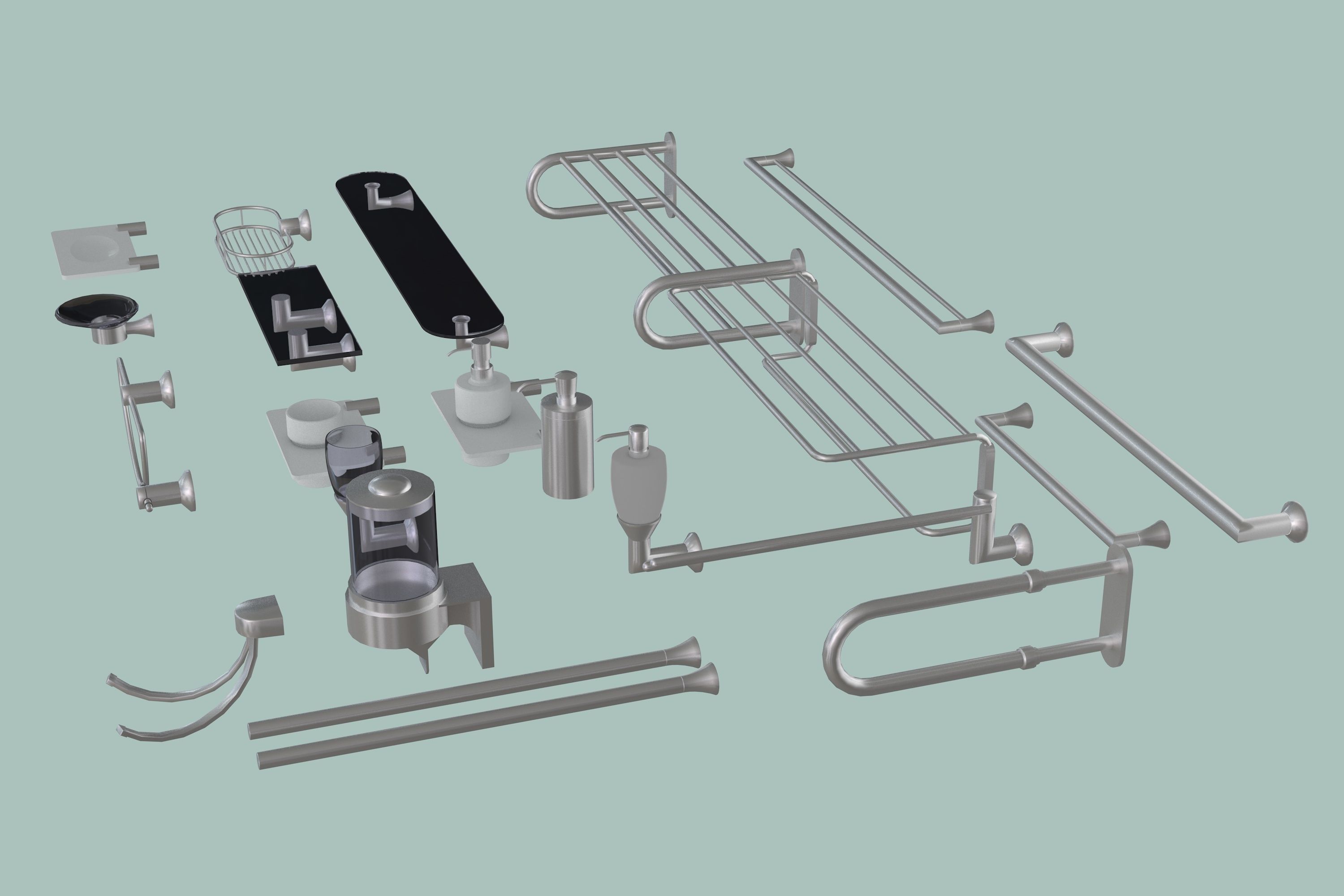 Bath Accessories 3D model_2