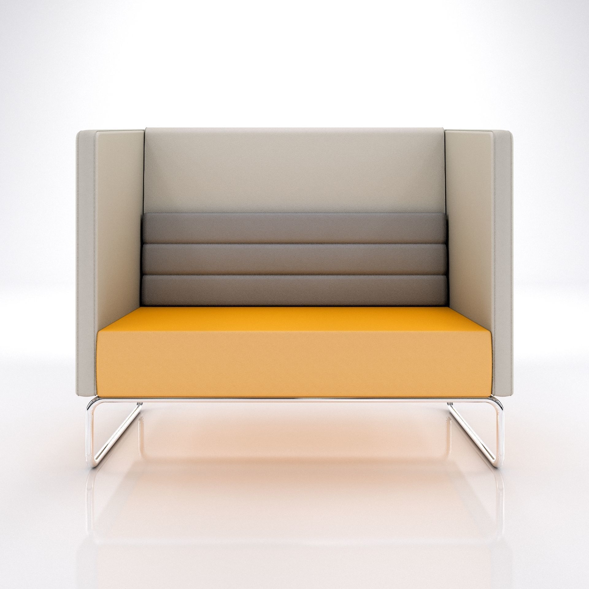 Modern office sofa 3D model_2