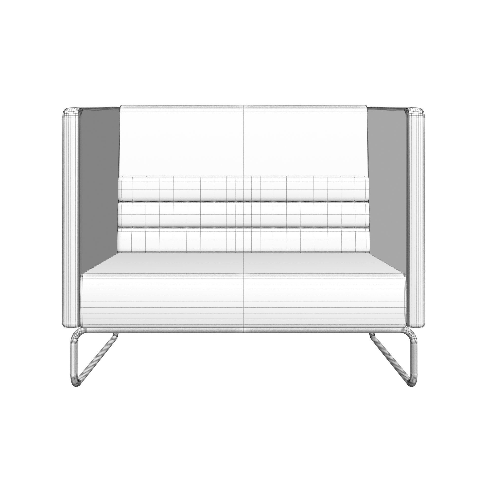 Modern office sofa 3D model_11