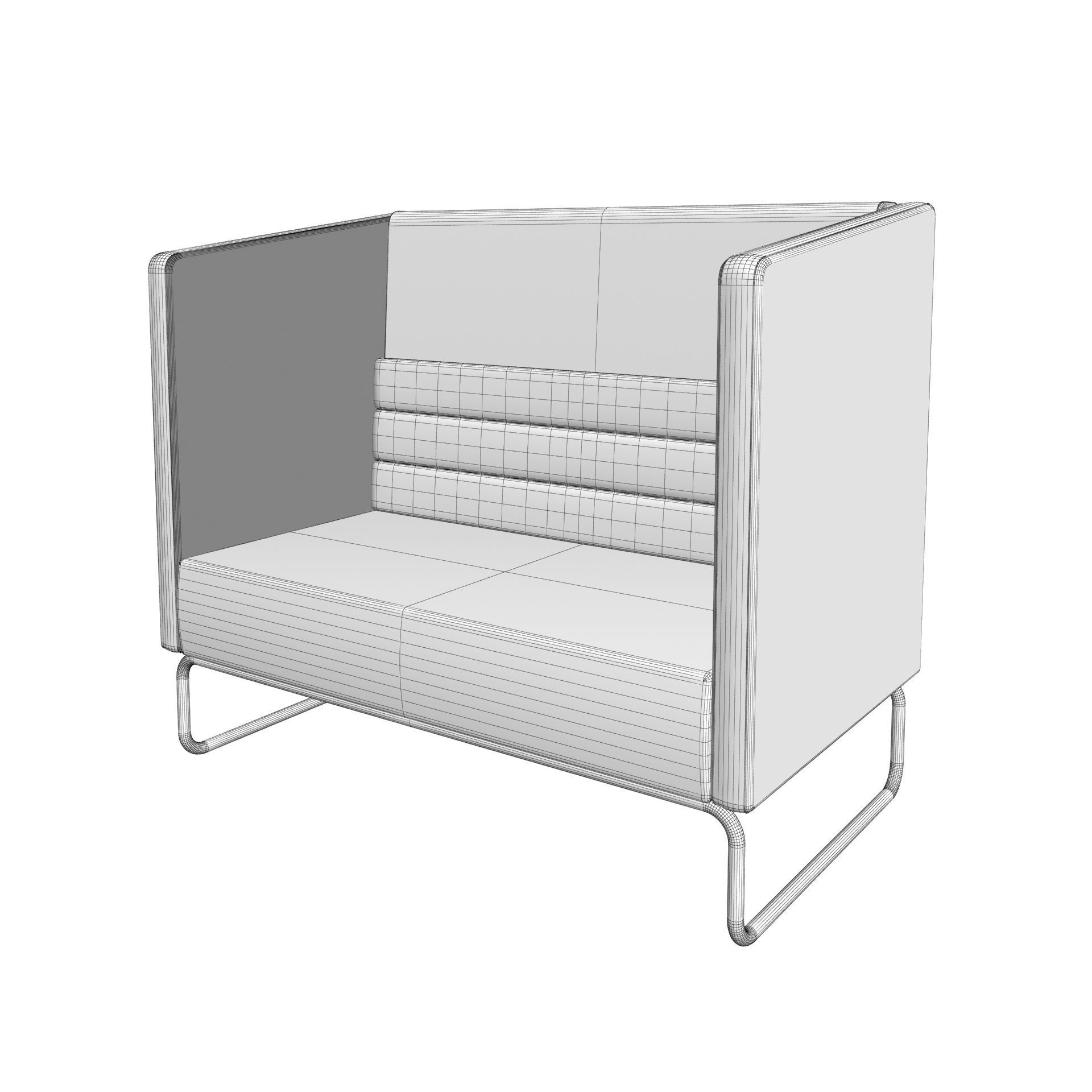 Modern office sofa 3D model_10