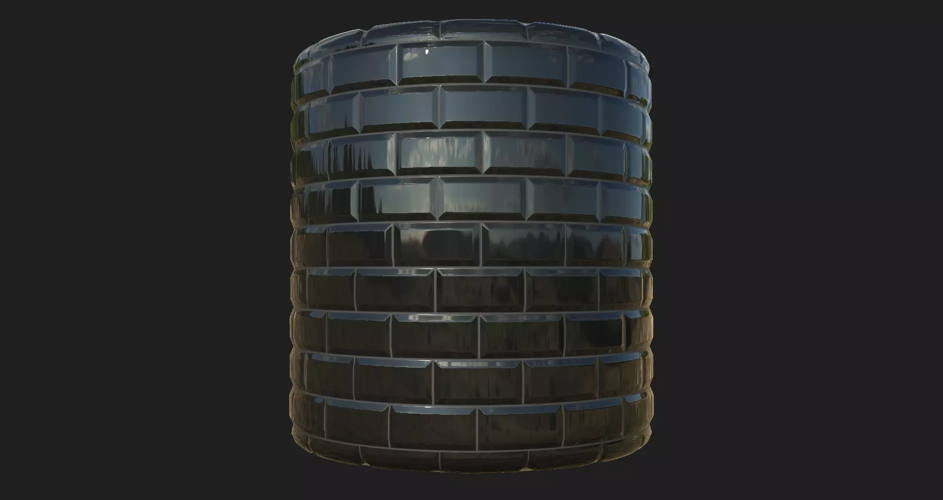 Black Tile PBR material Texture_0