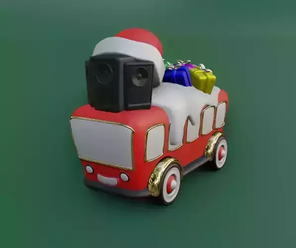 Santa Party Bus 3D print model