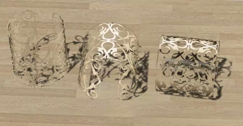 Fusion 3d bracelet light weight Free 3D print model