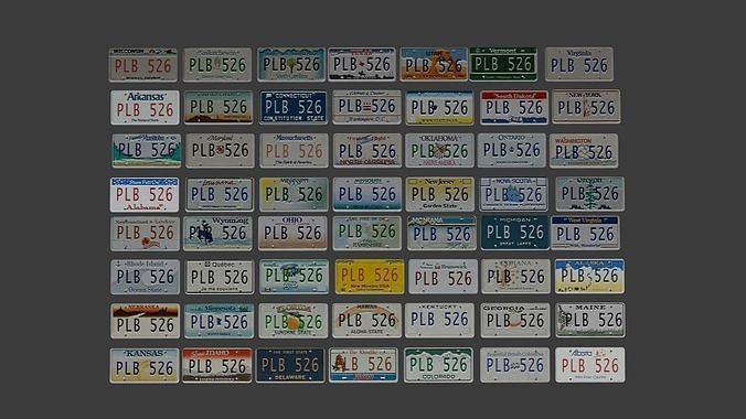 License Plate 3D model | CGTrader
