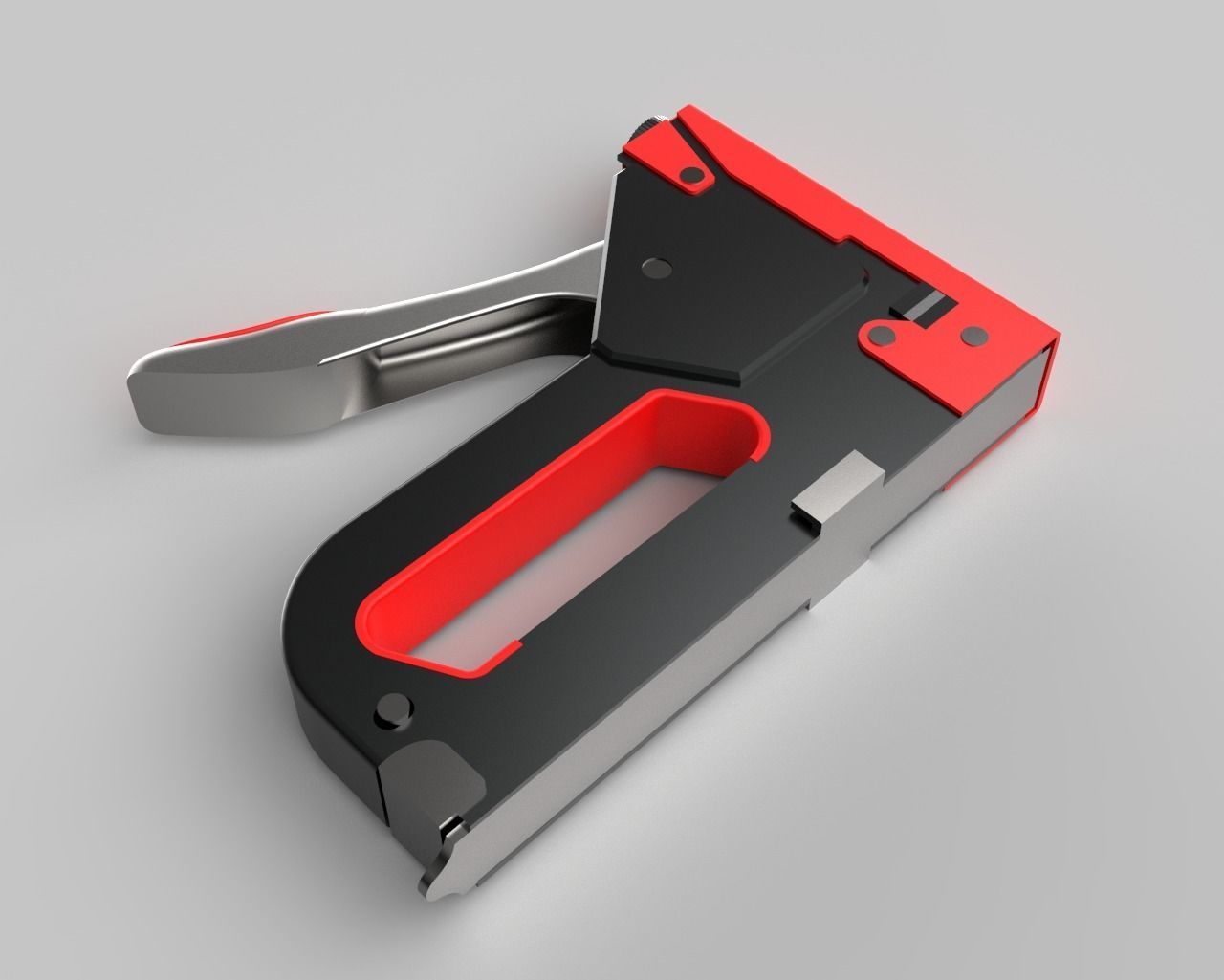 Staple Gun low poly Low-poly 3D model_1