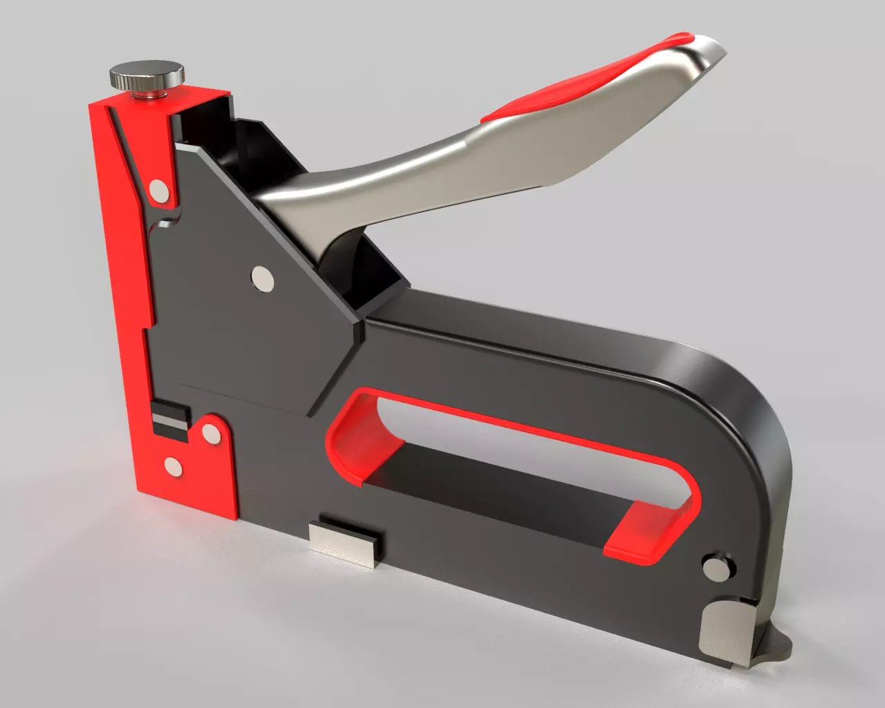 Staple Gun low poly Low-poly 3D model_0