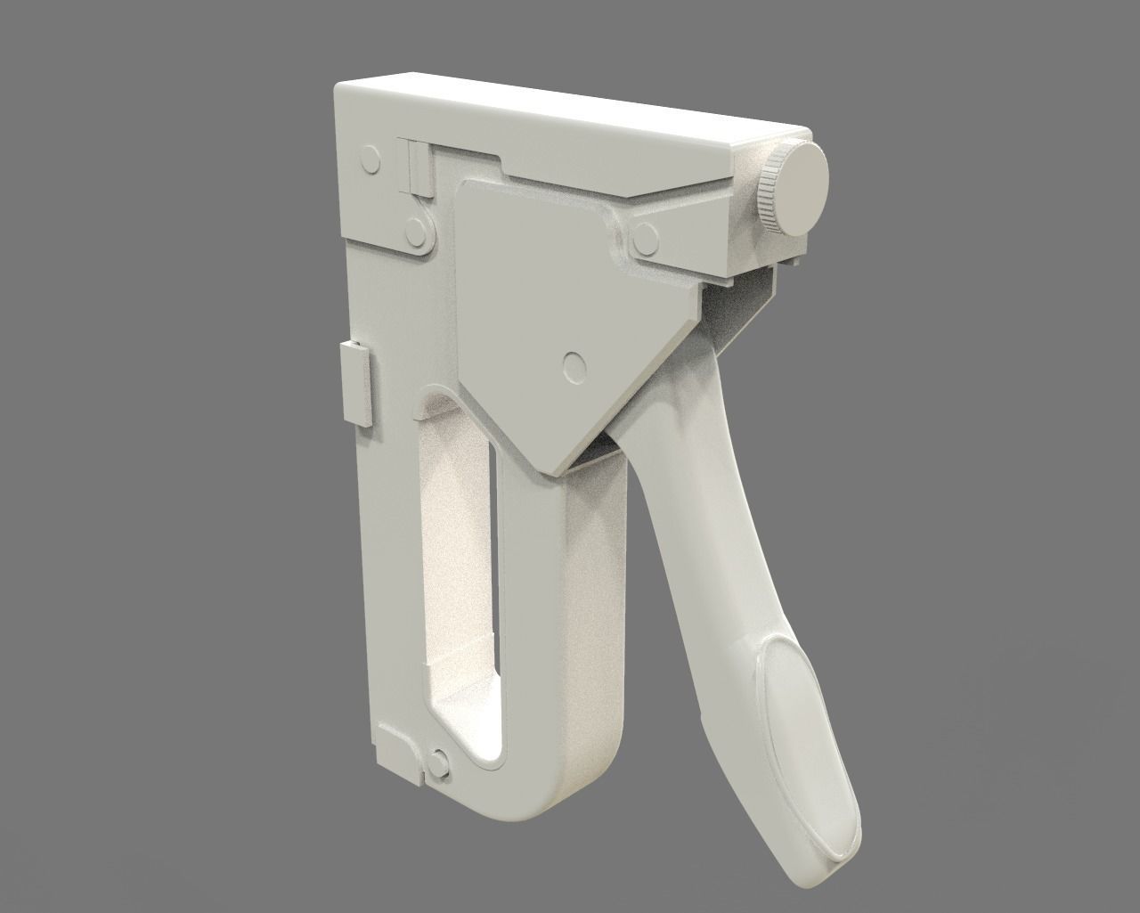 Staple Gun low poly Low-poly 3D model_3