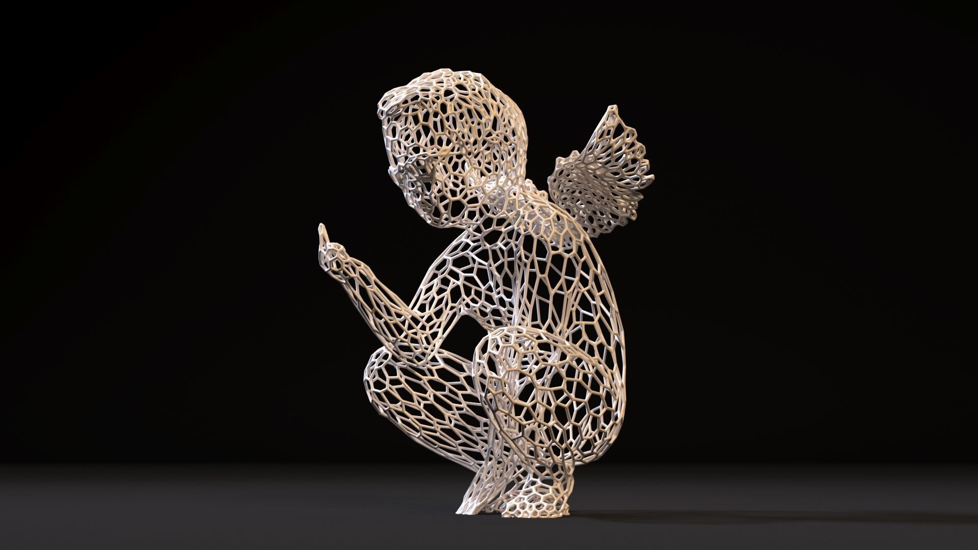 Angel art 3D print model_9