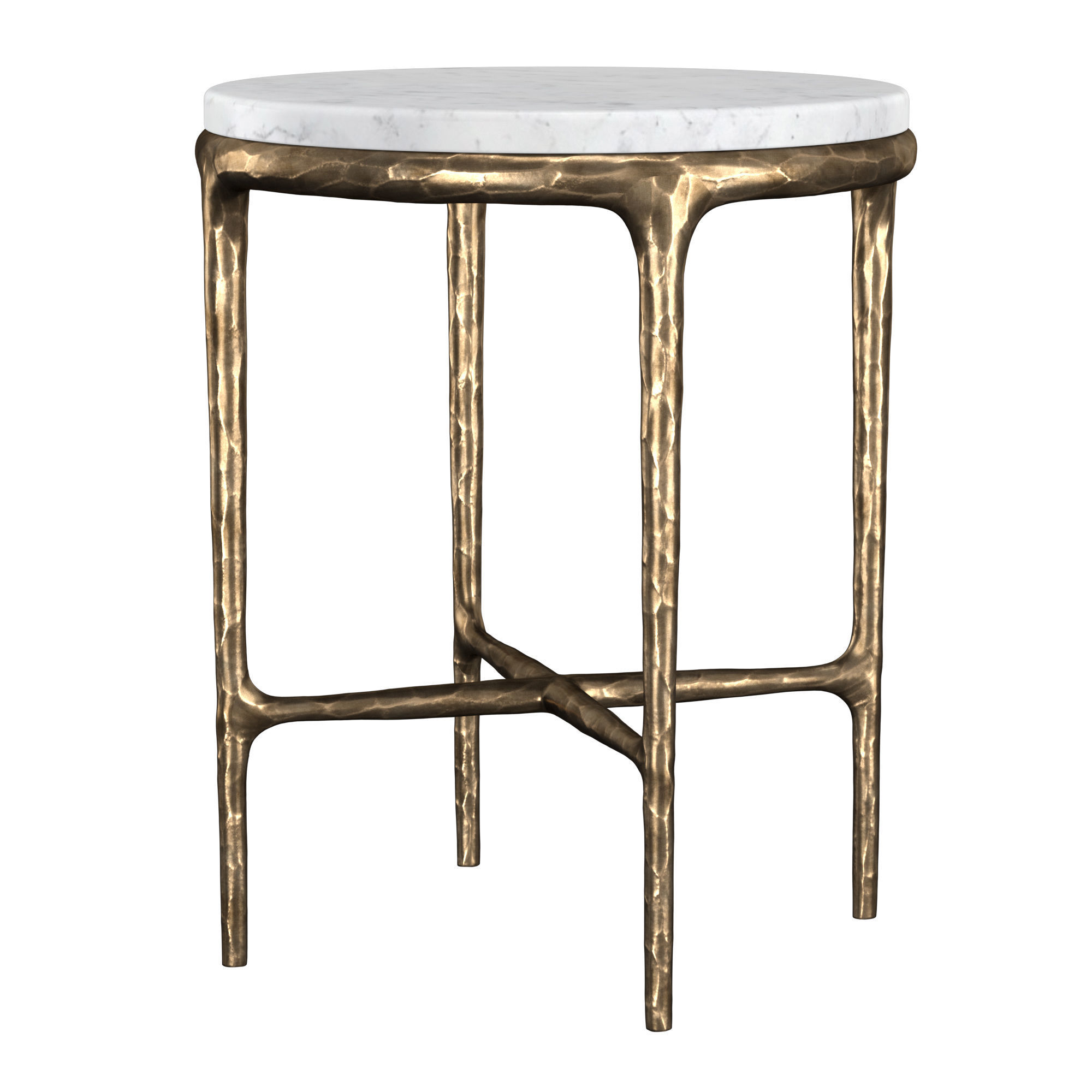 HADDEUS MARBLE ROUND SIDE TABLE 3D model_5