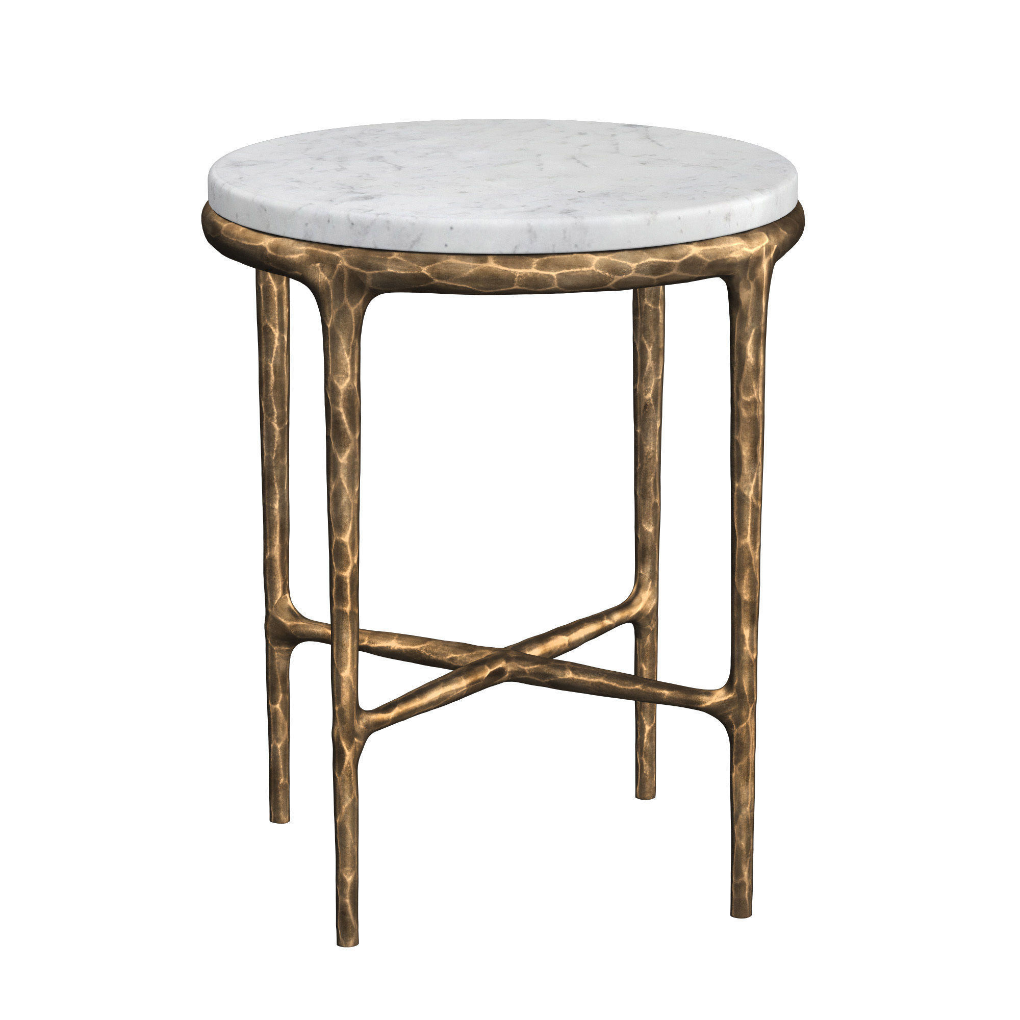 HADDEUS MARBLE ROUND SIDE TABLE 3D model_2