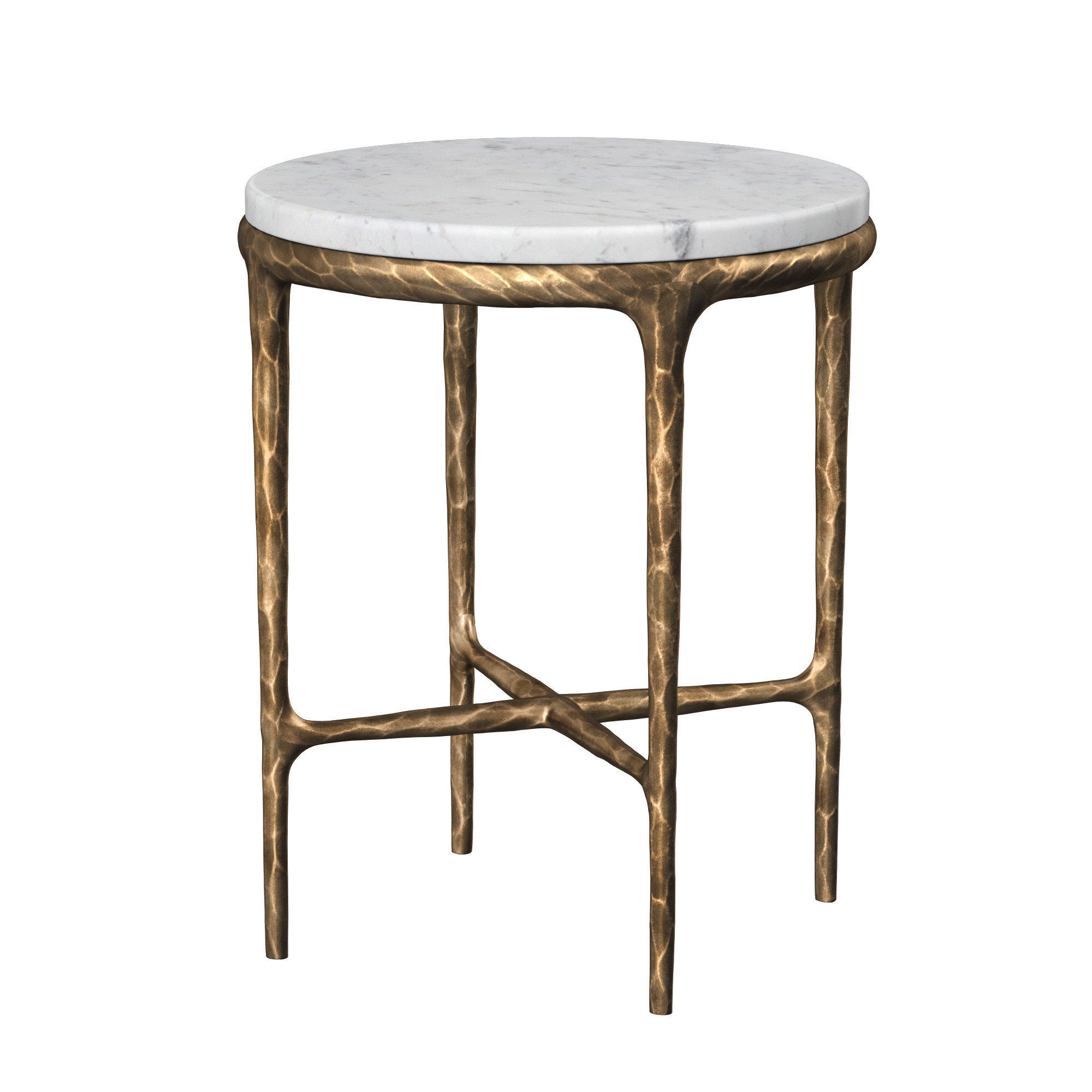 HADDEUS MARBLE ROUND SIDE TABLE 3D model_3