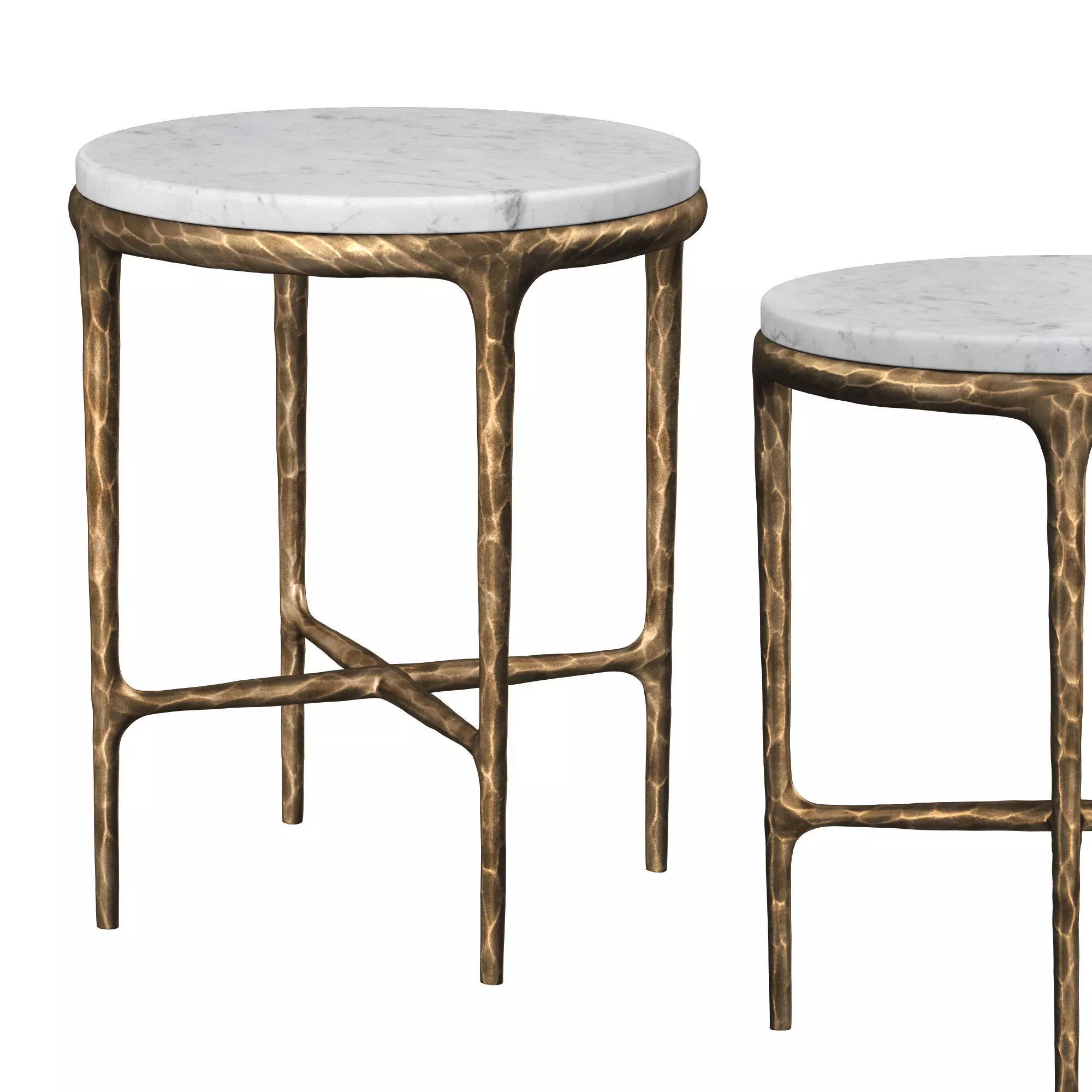HADDEUS MARBLE ROUND SIDE TABLE 3D model_0
