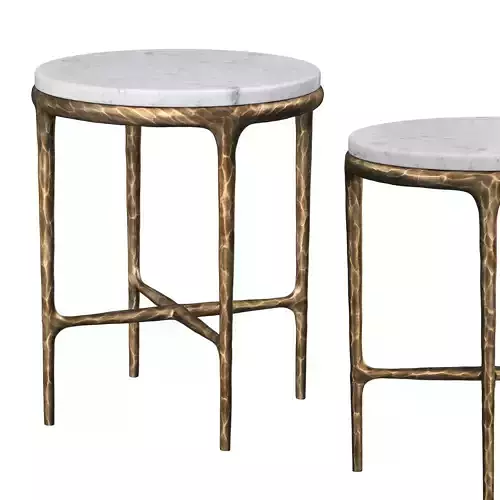 HADDEUS MARBLE ROUND SIDE TABLE