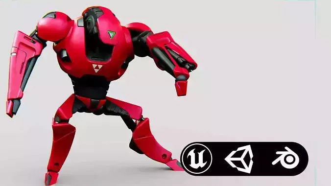 BATTLE DROID AHILOSH  Rigged for Unreal Engine - Unity - MIXAMO 3D model